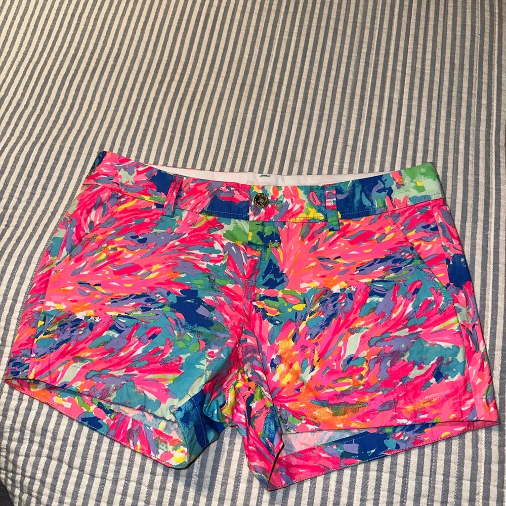 Lilly Pulitzer Vibrant Pink and Blue Women's Shorts